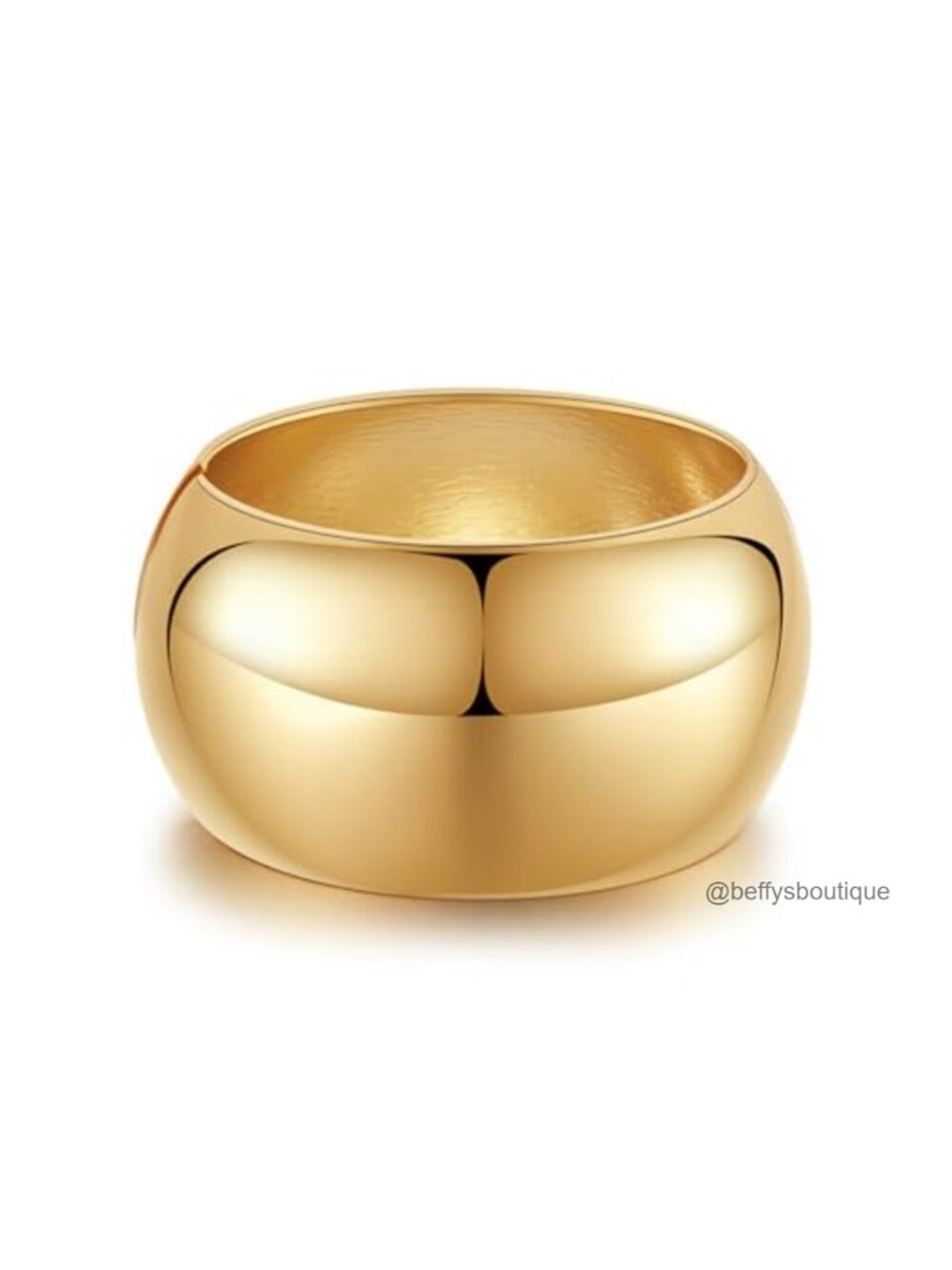 14K Yellow Gold Plated Open Cuff Bangle Bracelet for Women Minimalist